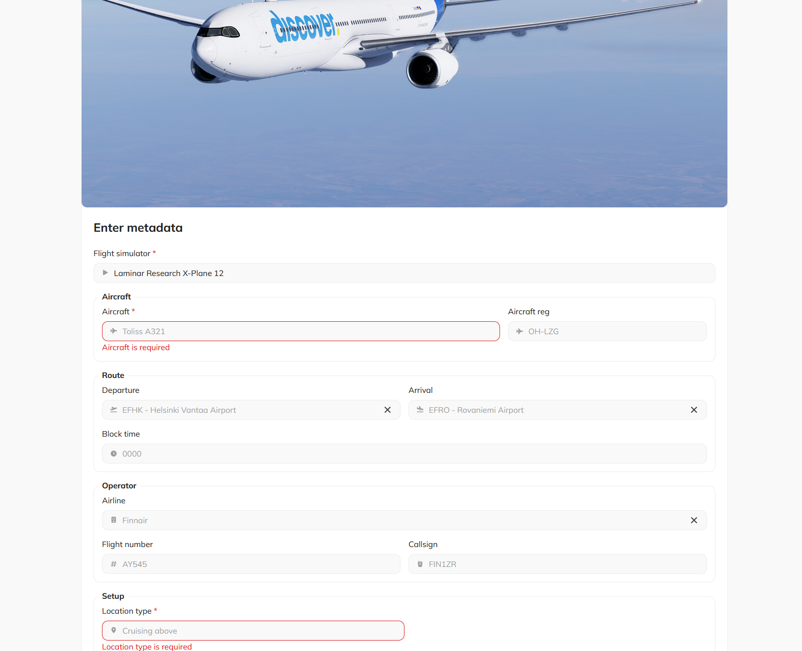 Upload form has also been updated